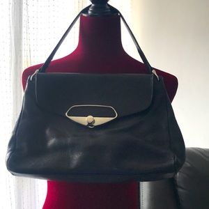 Black leather Furla bag